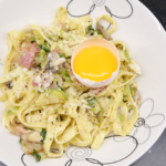 Pasta med brysselkål och bacon3