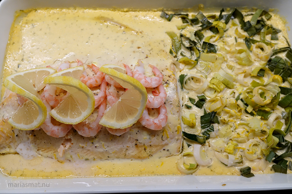 Lax i apelsin- och citronsås