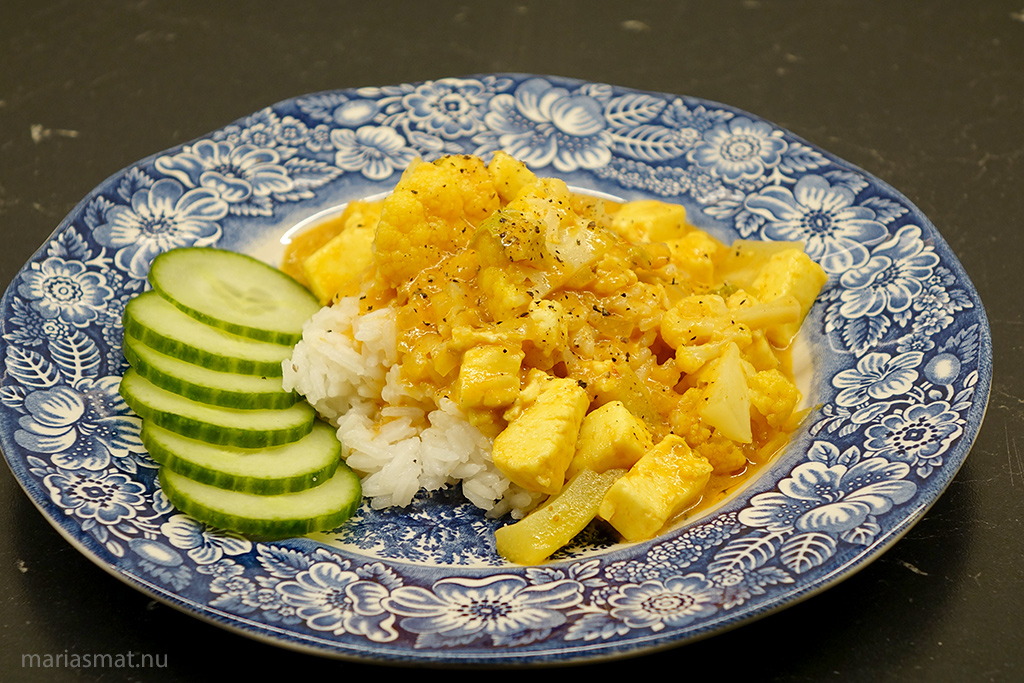 Halloumi och blomkålsgryta