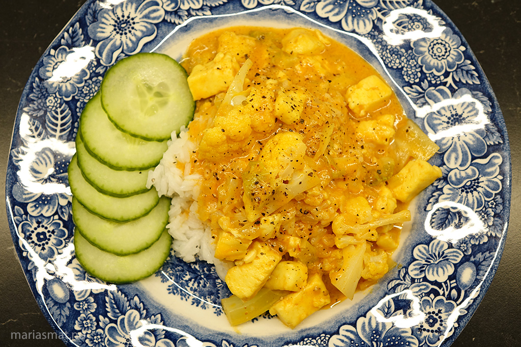 Halloumi och blomkålsgryta