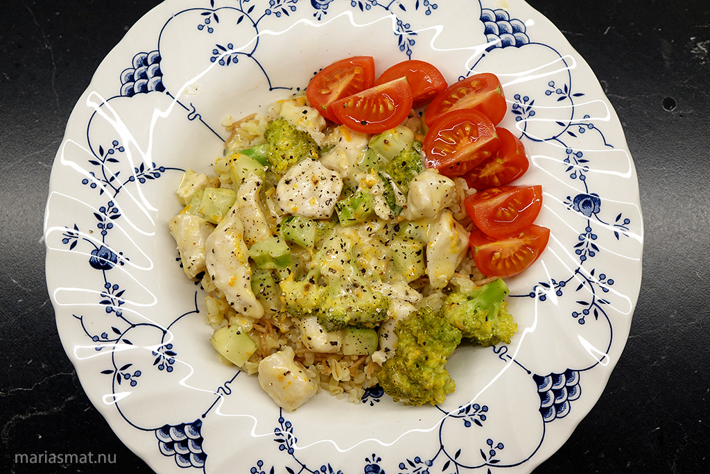 Apelsinkyckling med broccoli