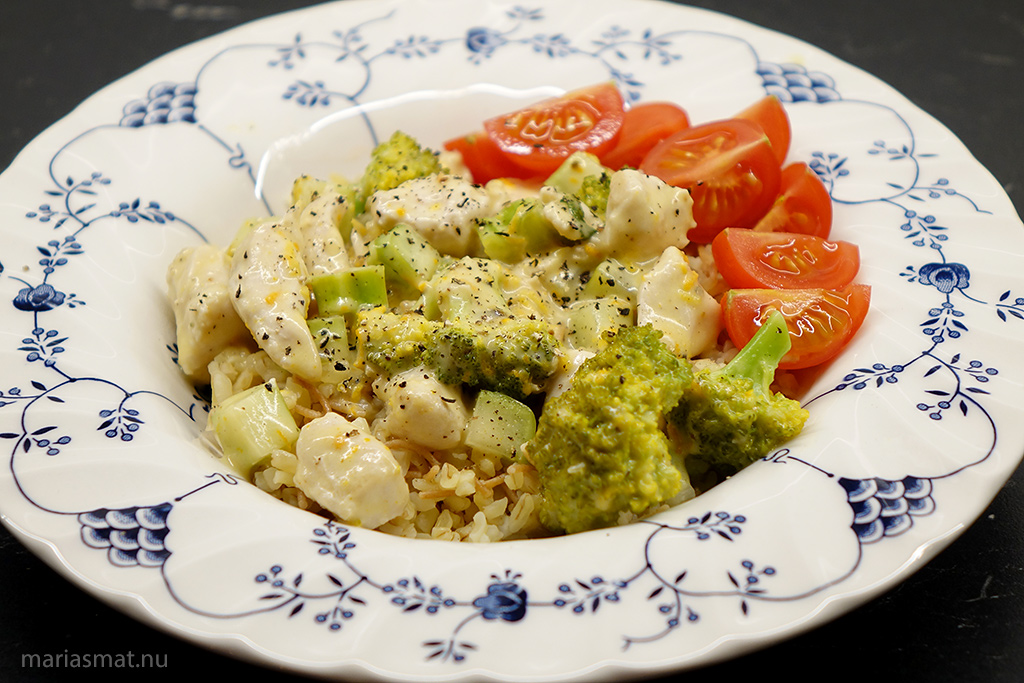 Apelsinkyckling med broccoli