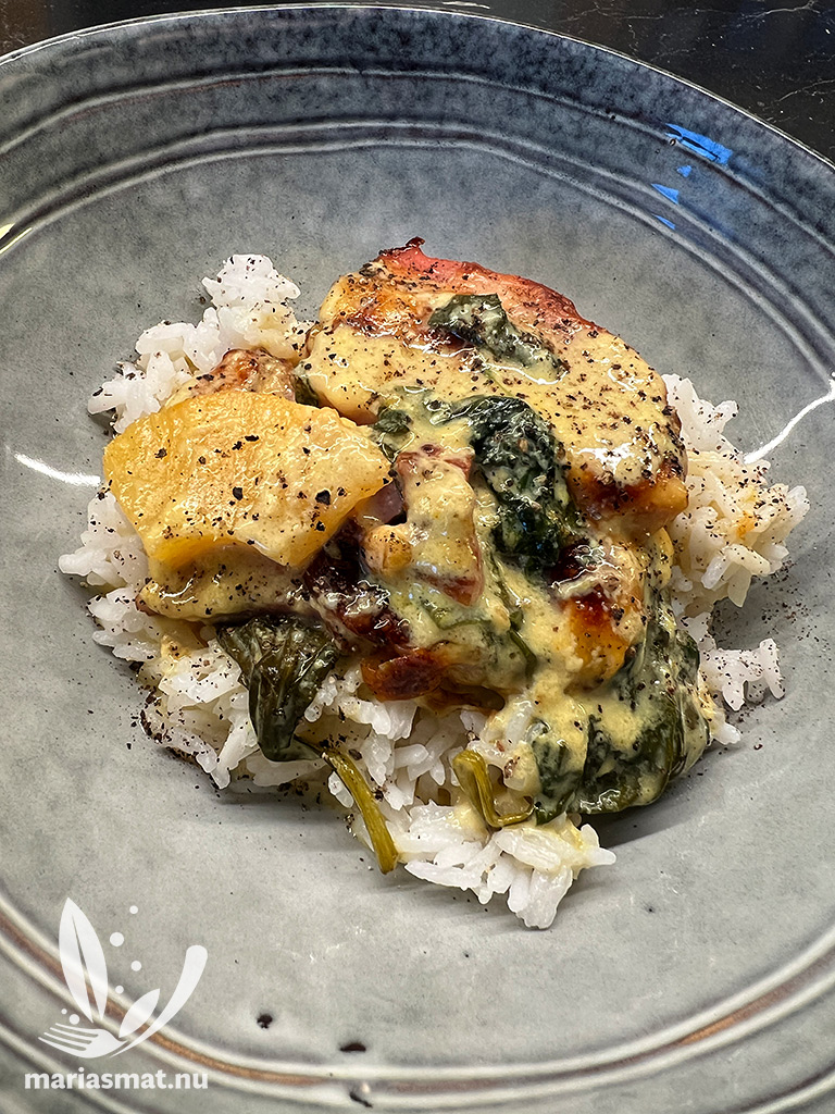 Gratinerad kassler med ananas