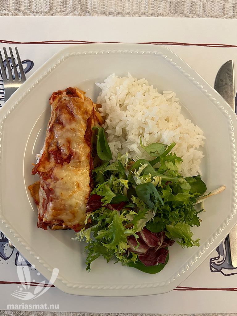 Smidiga enchiladas med kycklingfärs