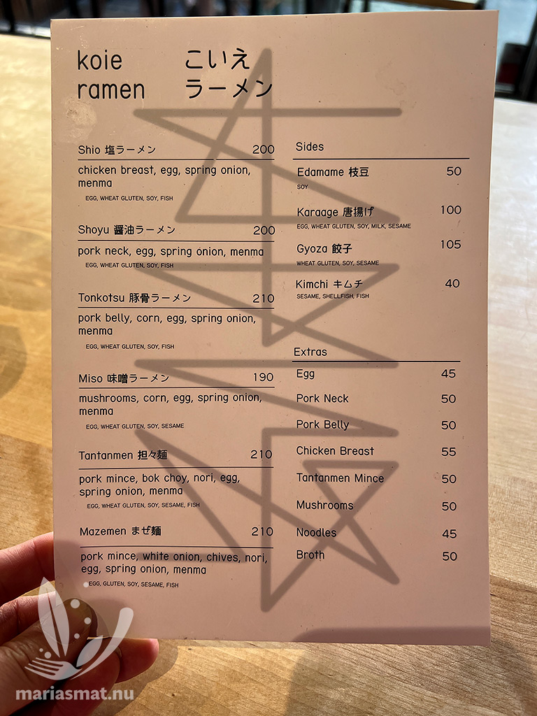 Japansk ramen på Koie