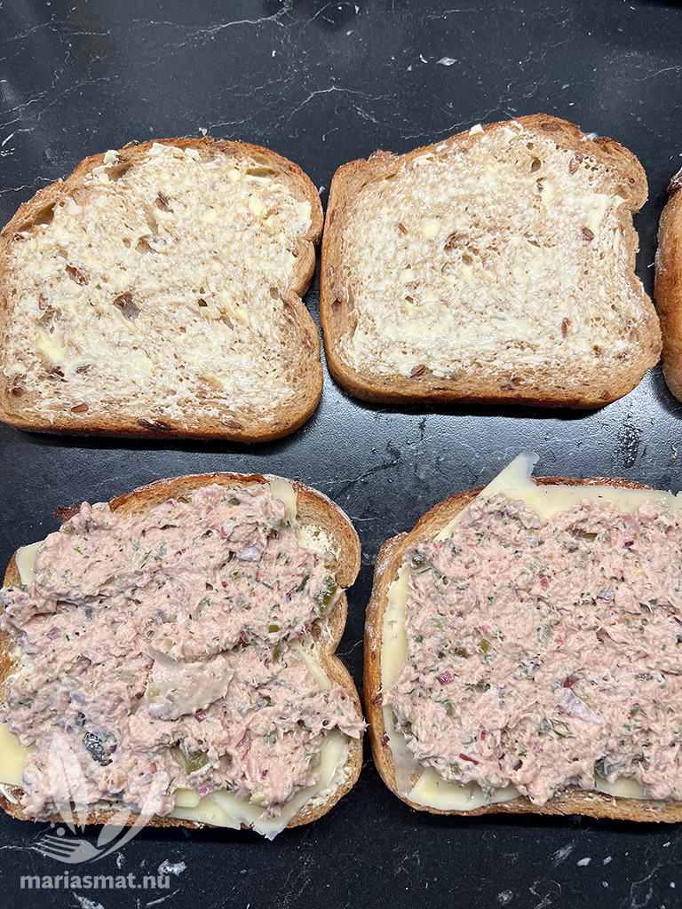 Tuna melt som semestermiddag