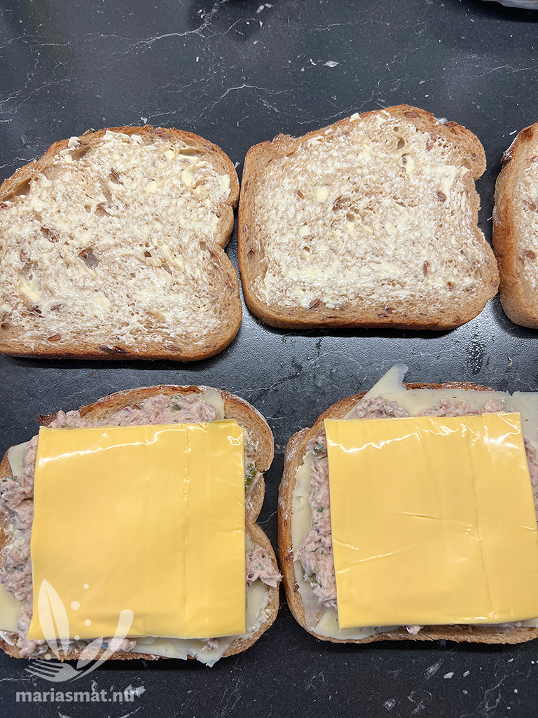 Tuna melt som semestermiddag