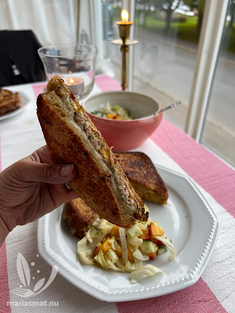 Tuna melt som semestermiddag