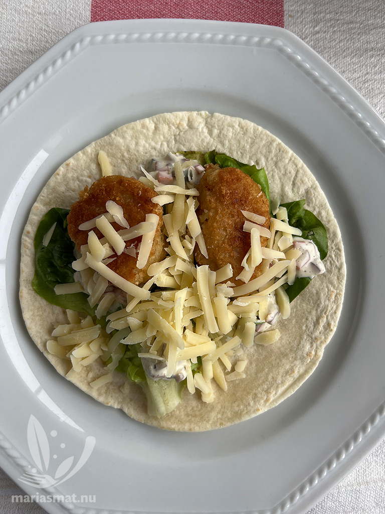 Fisktortillas med hemmagjord remouladsås