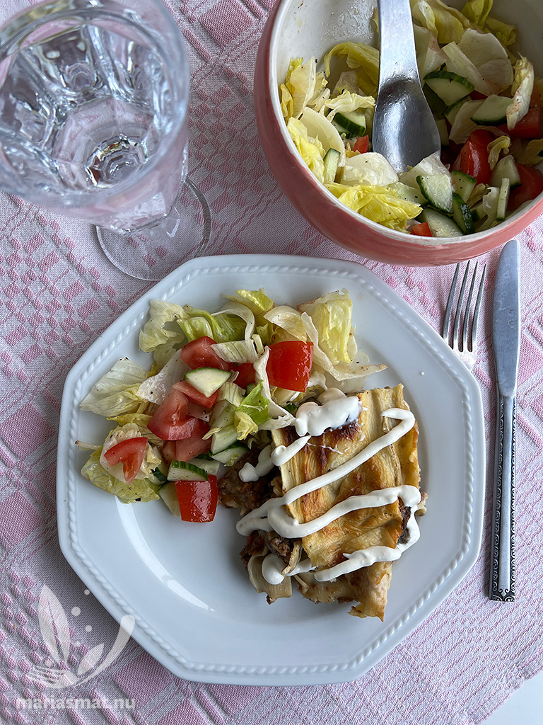 Lasagne med aubergine