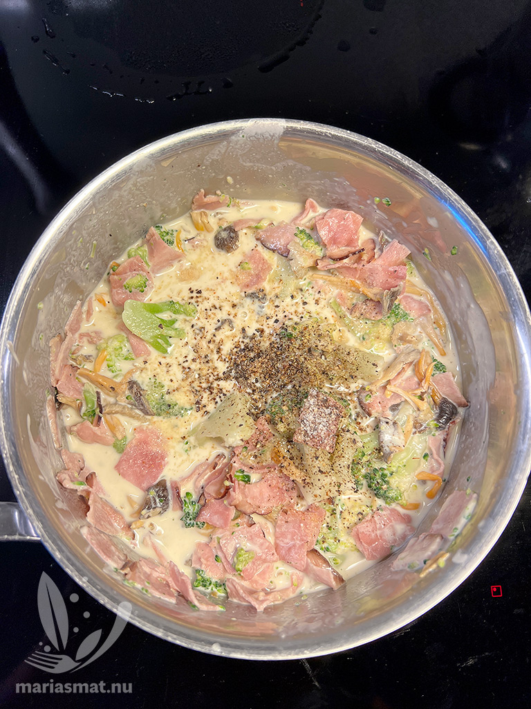 Skinkpasta med broccoli