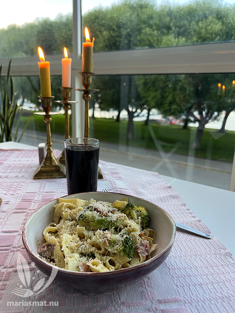 Skinkpasta med broccoli