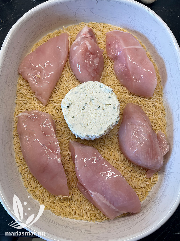 Kyckling i krämig risoni