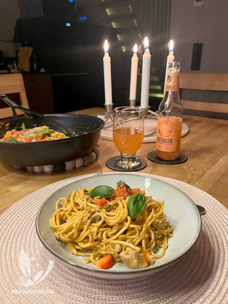 Kycklingpasta med svamp