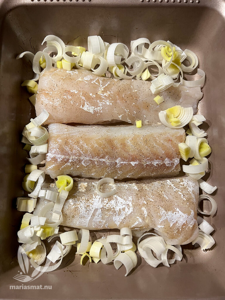 Torsk med soltorkade tomater